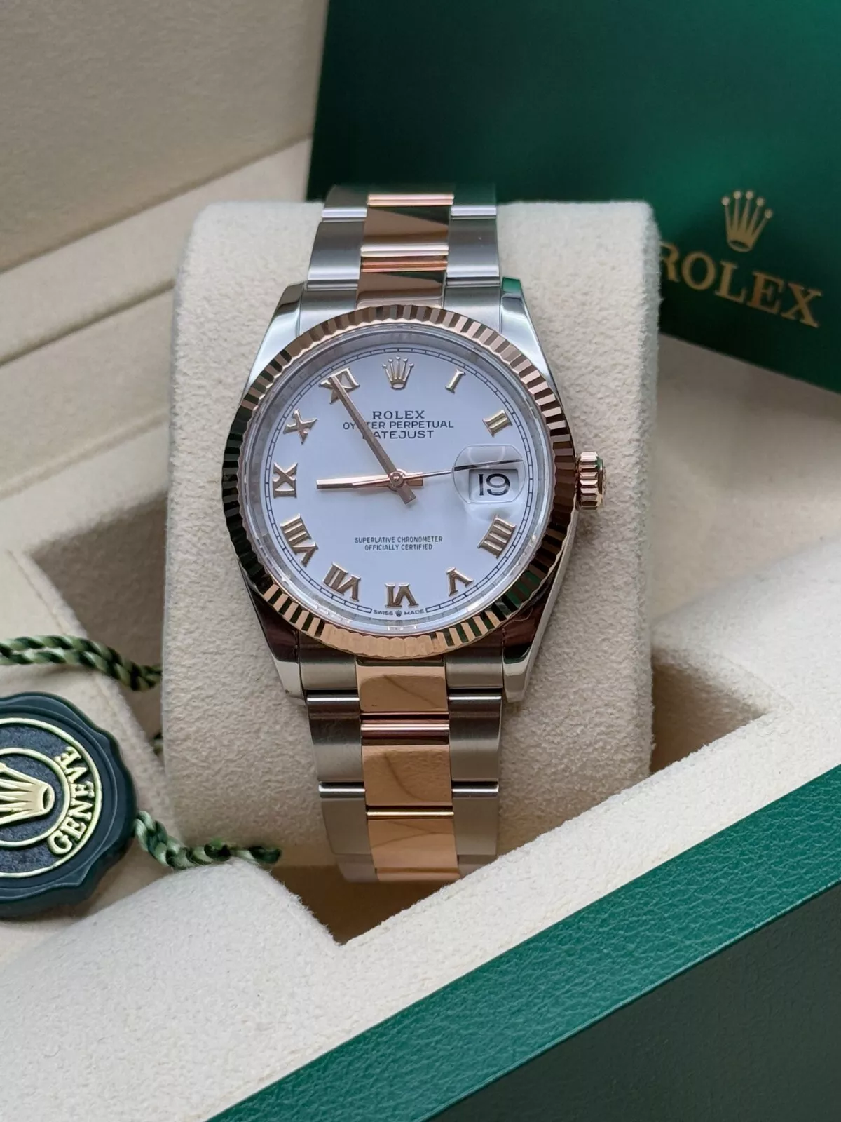 【Super Clone】RLX  Datejust 36mm 126231 White Dial Oyster Bracelet