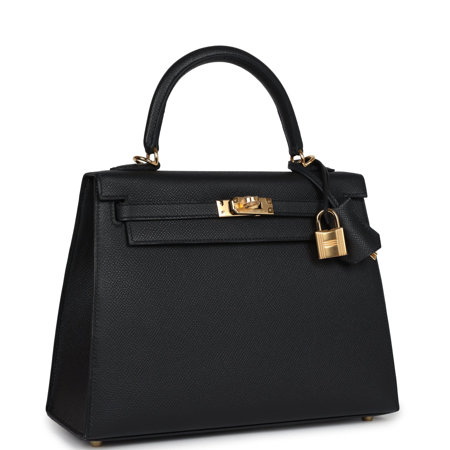 Kelly Sellier 25 Black Epsom Gold Hardware