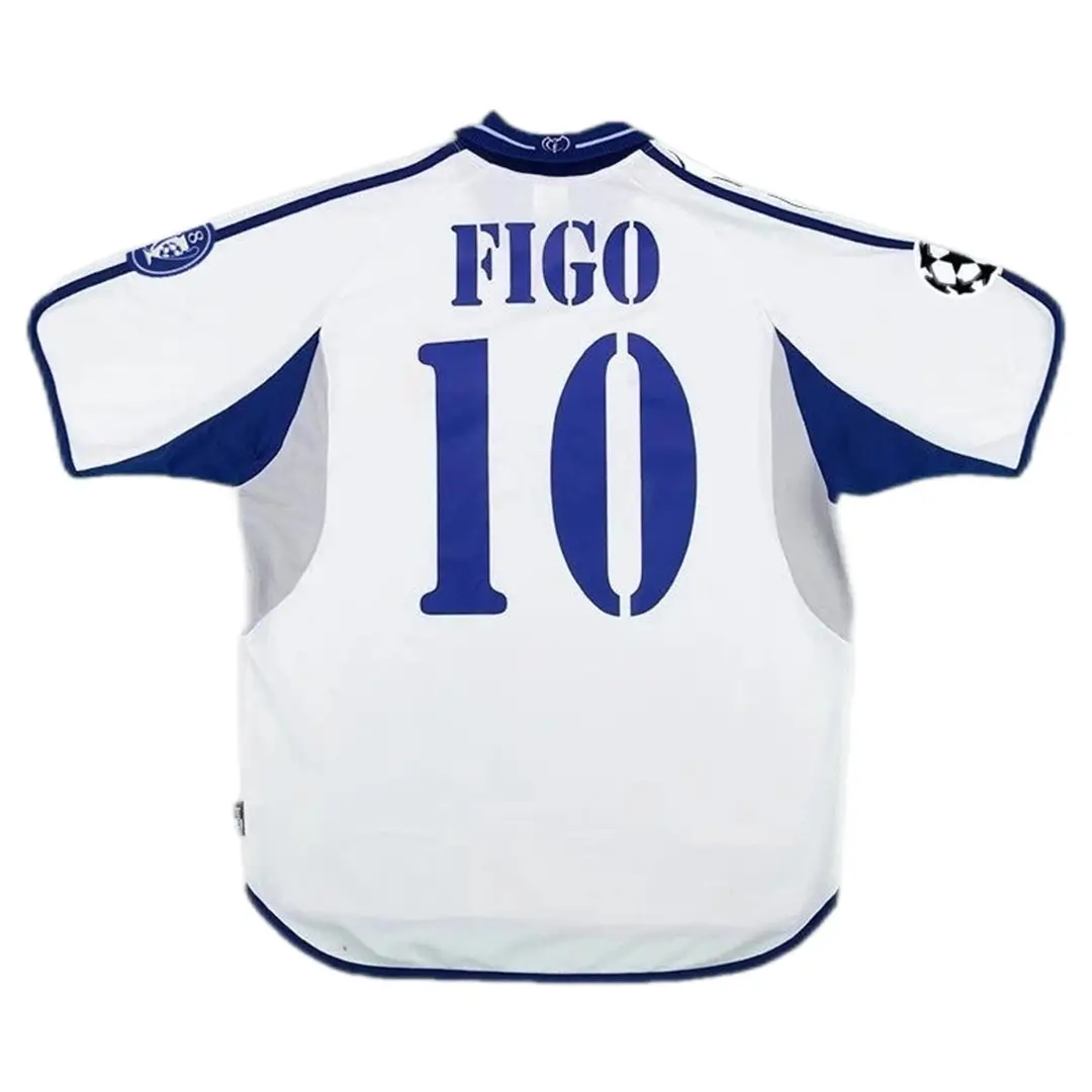 Figo #10 Real Madrid 2000/01 Home Retro Football Jersey