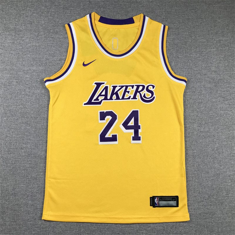 KID Lakers #24 yellow crew neck