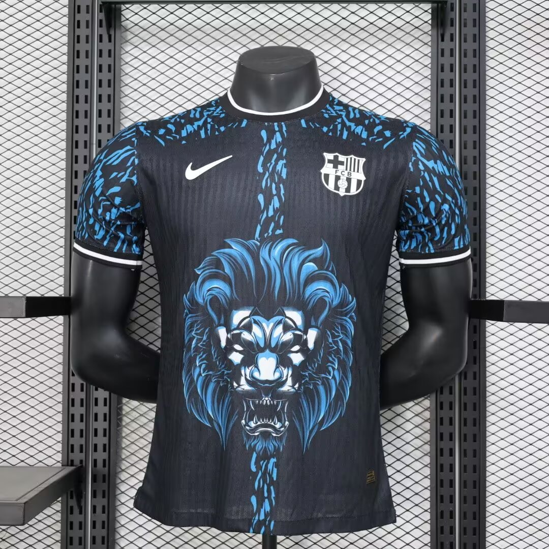 2024/2025 Player Version Barcelona Blue-Black Lion Special Edition Football Shirt 1:1 Thai Quality