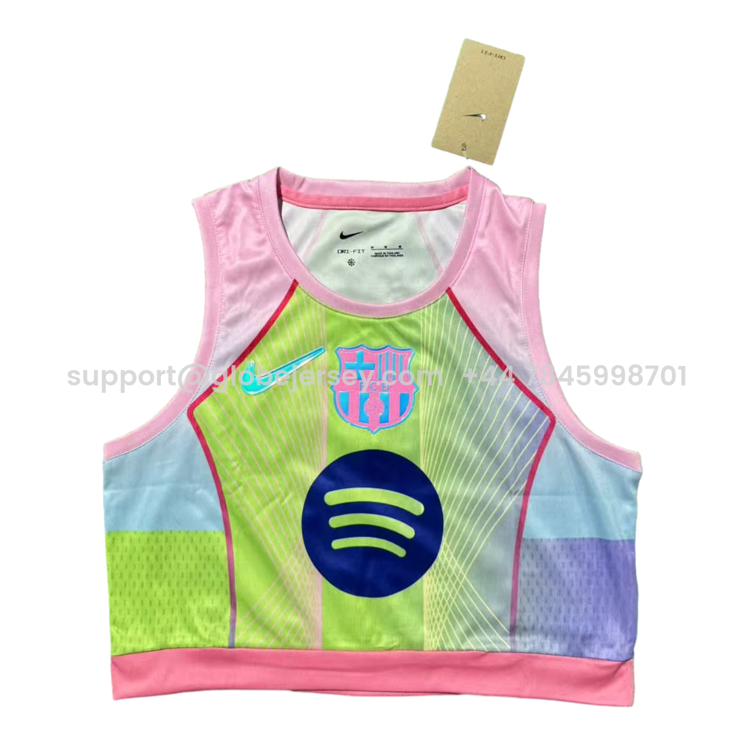 Women's Barcelona 25-26 Green Pink Yoga Vest