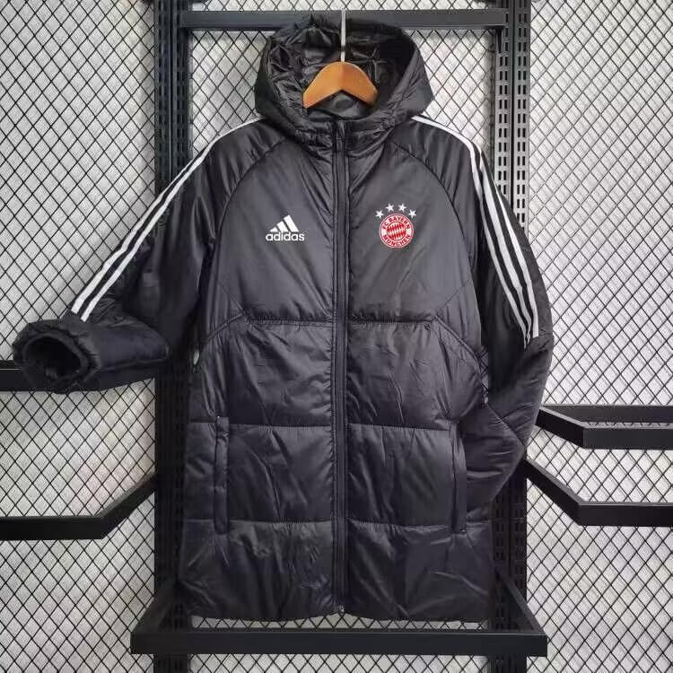 2024/2025 Bayern Munich Black-White Edge Soccer Long Cotton jacket 1:1 Thai Quality