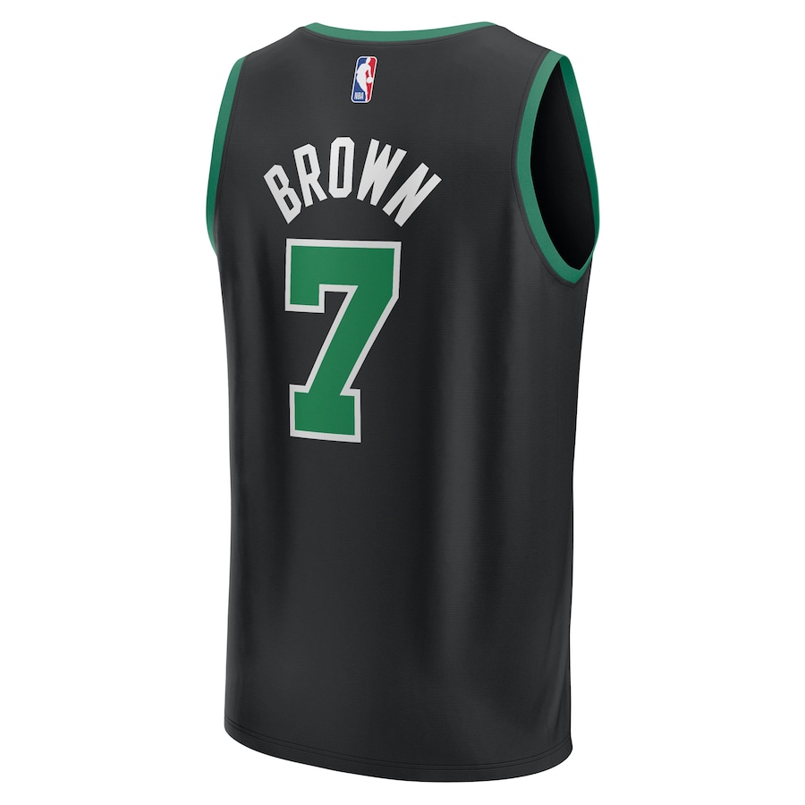 Youth Boston Celtics Jaylen Brown Fanatics Black Fast Break Replica Jersey - Statement Edition