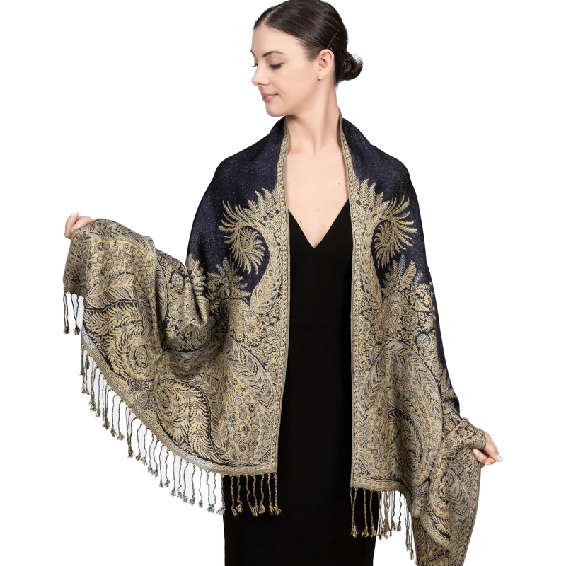 Reversible Paisley Pashmina Rave Scarf
