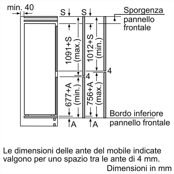 BOSCH - Frigorifero Combinato KIN86NSE0 Classe E-Bianco