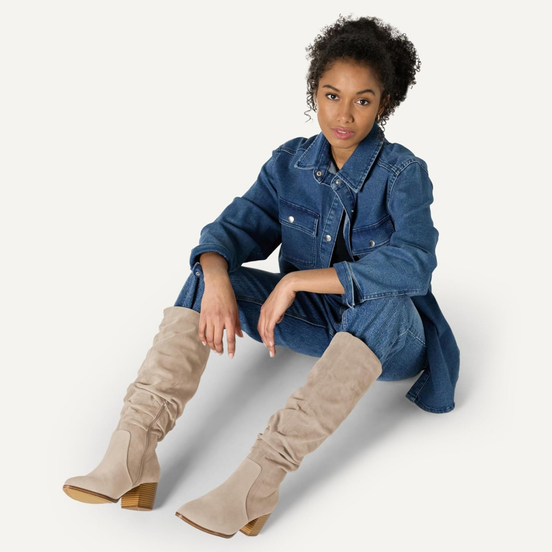Women's Tall Block Heel Knee High Boots