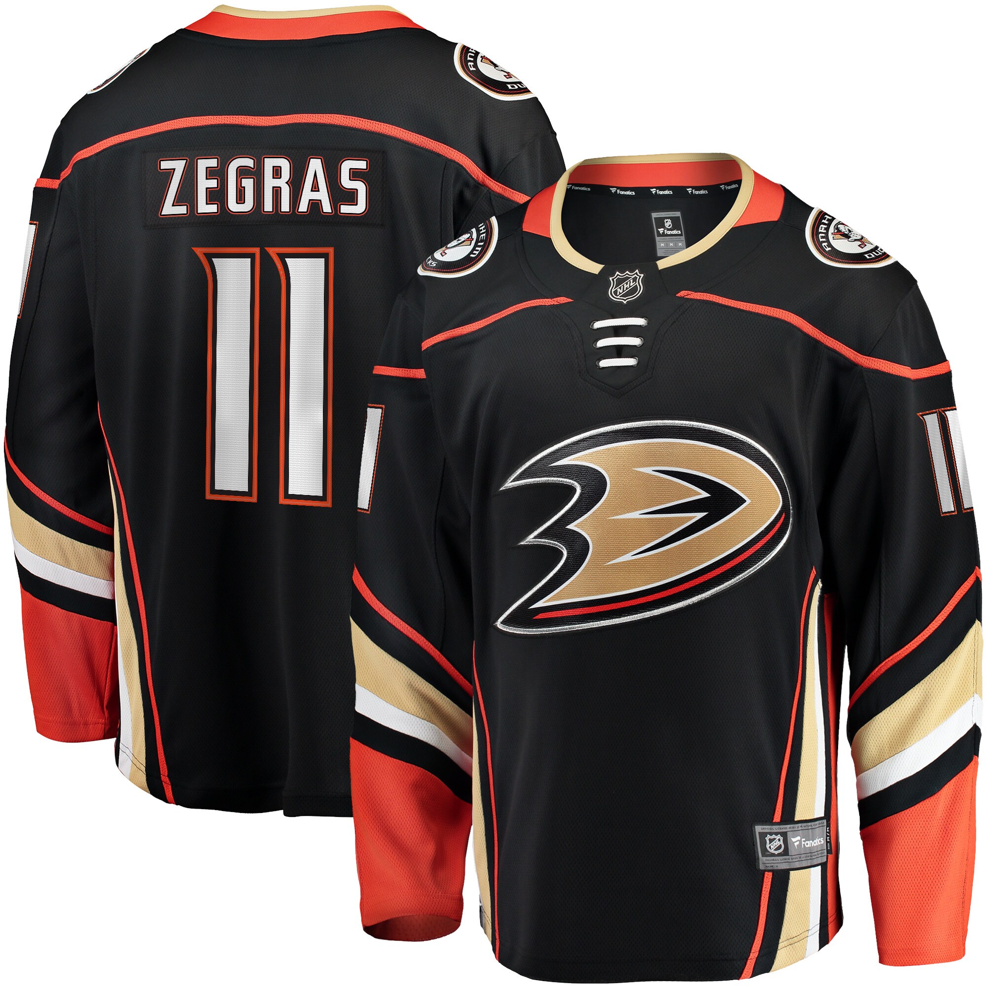 Trevor Zegras Anaheim Ducks Fanatics Home Breakaway  Jersey – Black