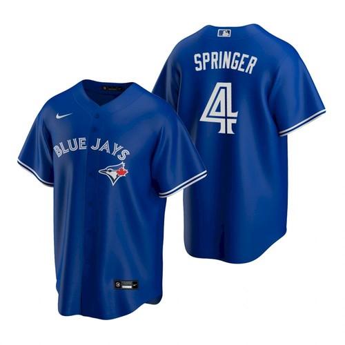 Mens Toronto Blue Jays George Springer Cool Base Replica Jersey Blue