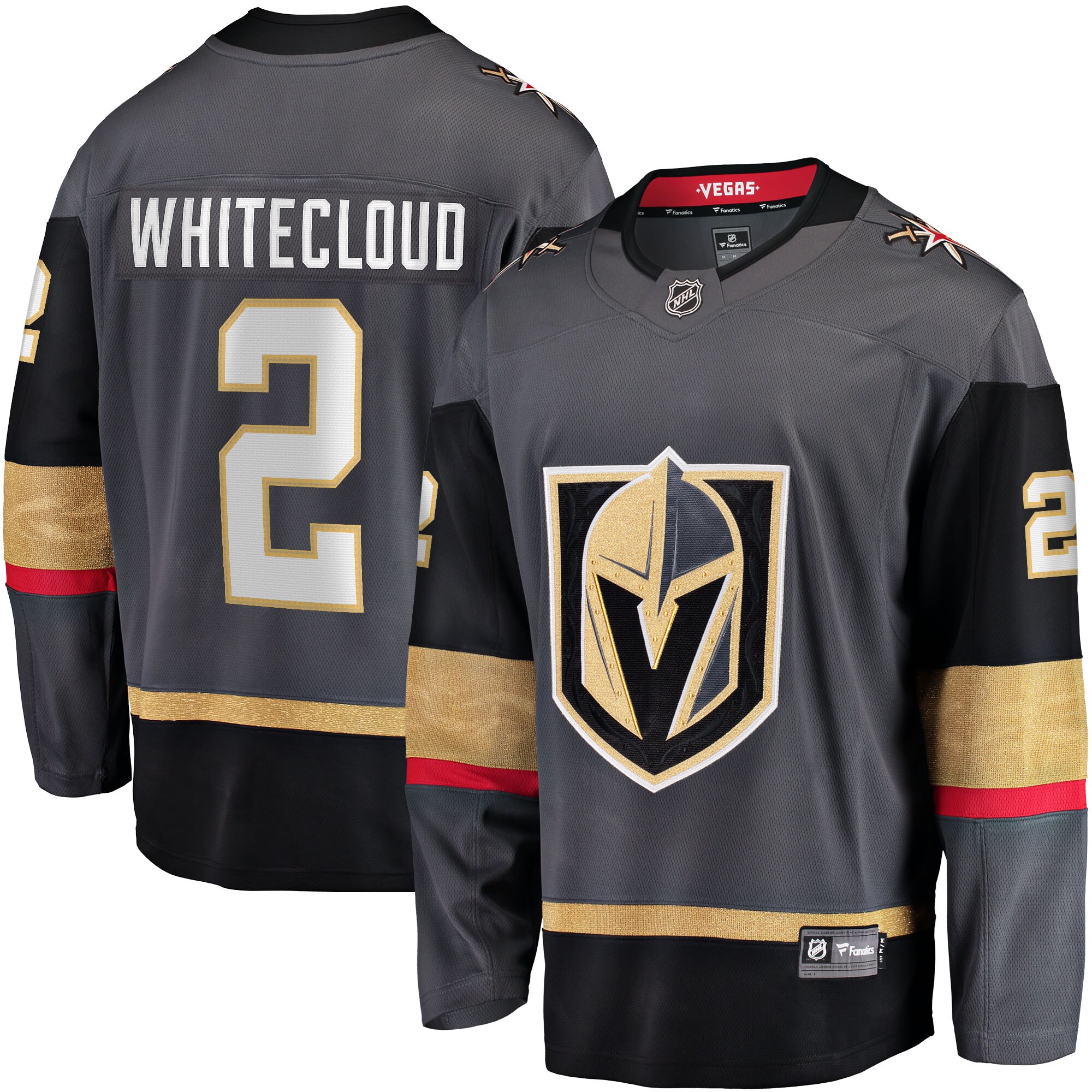 Zach Whitecloud Vegas Golden Knights Fanatics Alternate Breakaway Jersey – Gray