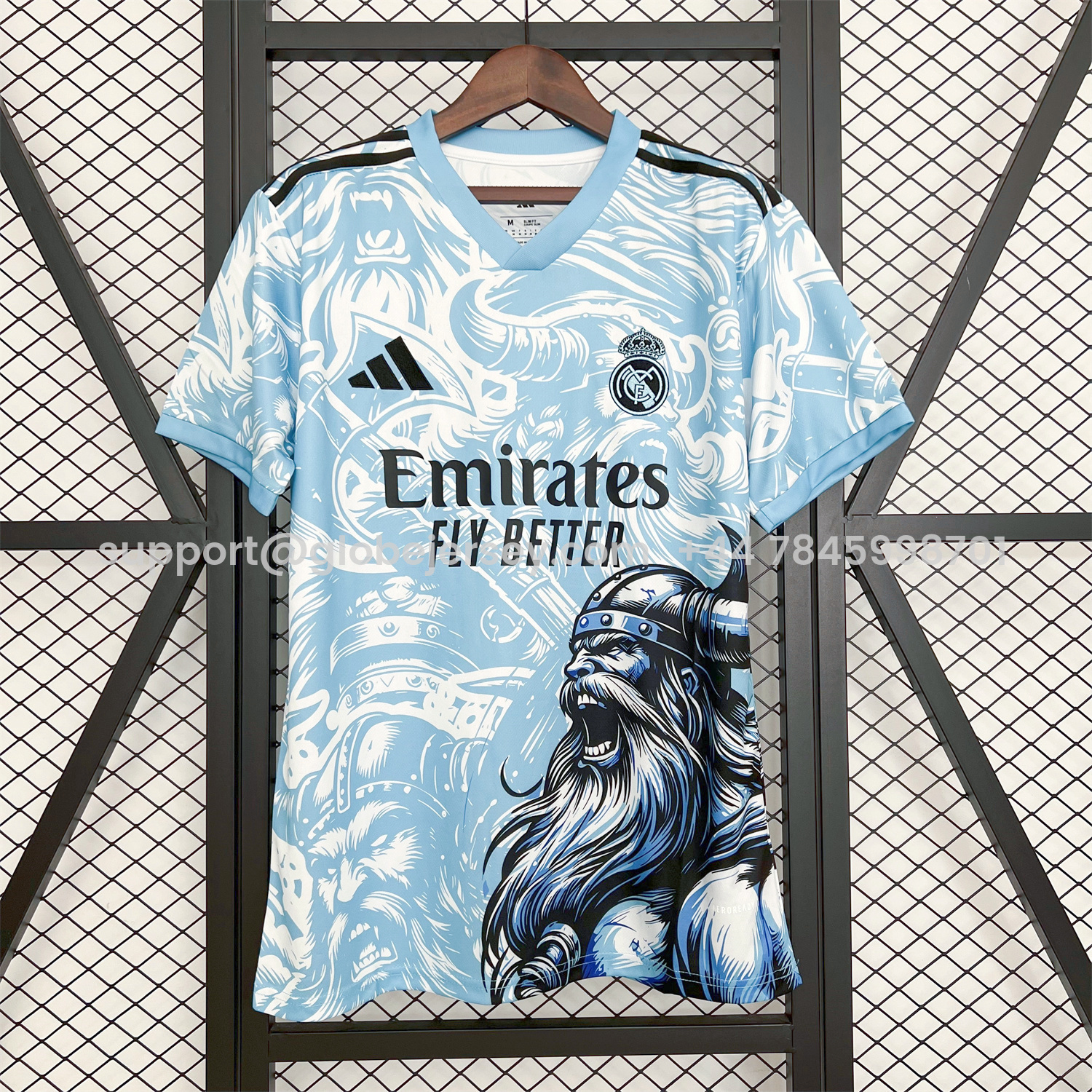 Real Madrid 25-26 Blue Viking Warrior Special Jersey - Fans Version