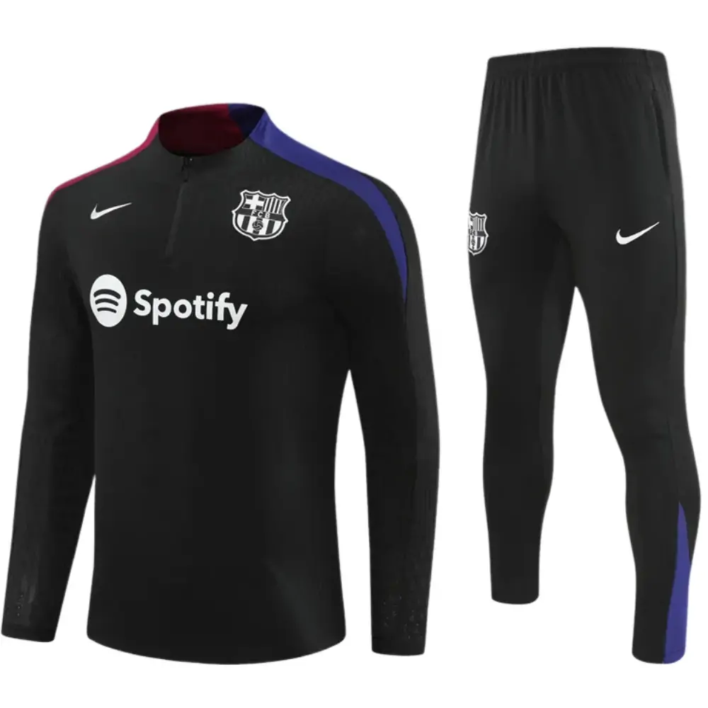 2025-26-New-Season-Barcelona-Black-Children-Training-Suits