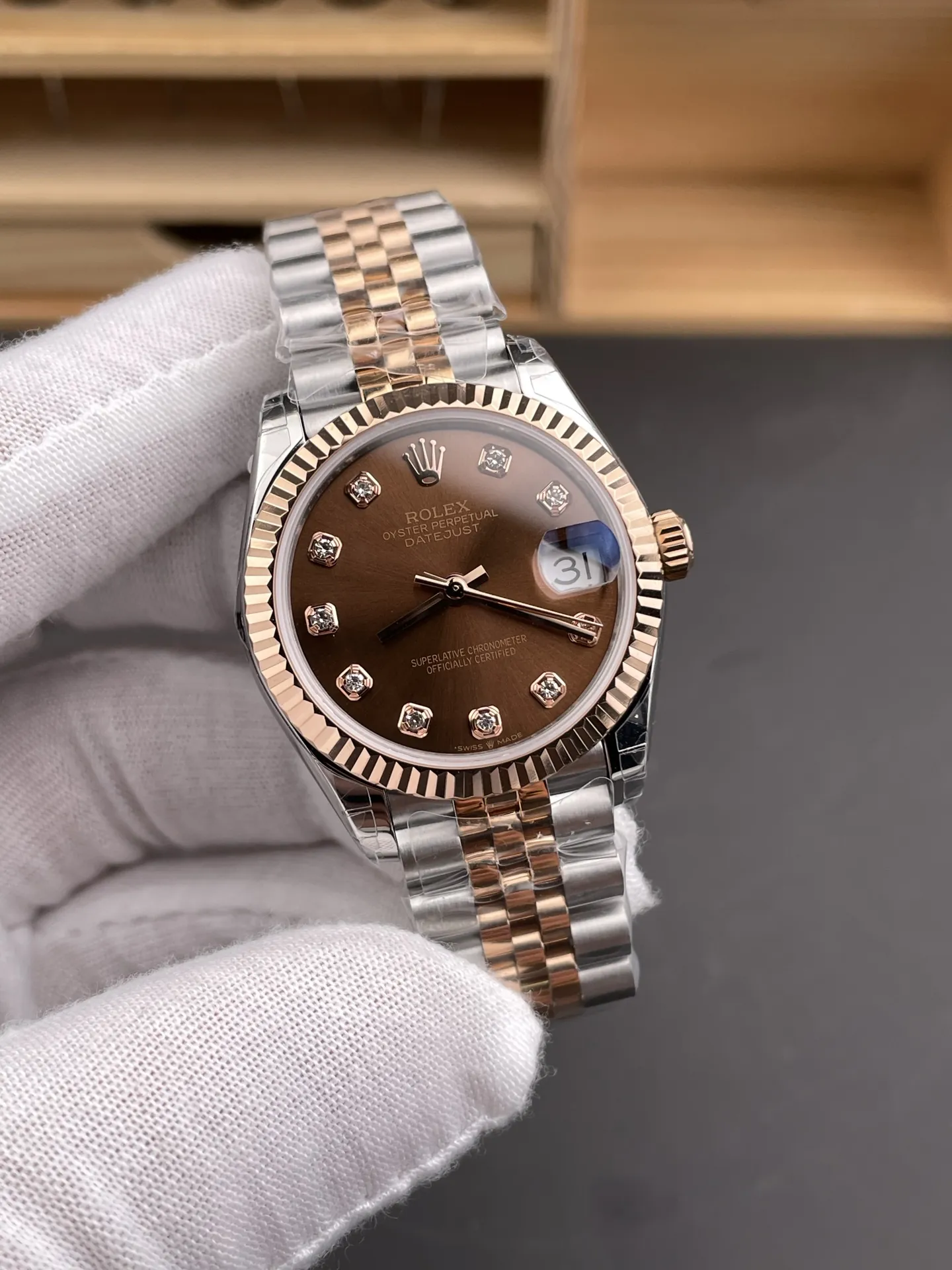 Rolex Datejust Rose Gold Ladies 31mm