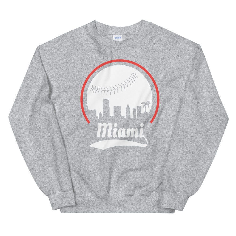 Unisex Miami Marlins Baseball Crewneck Sweatshirt