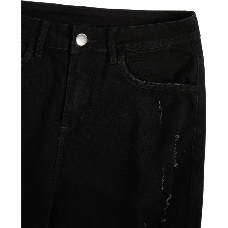 Men's Ripped Distressed Raw Trim