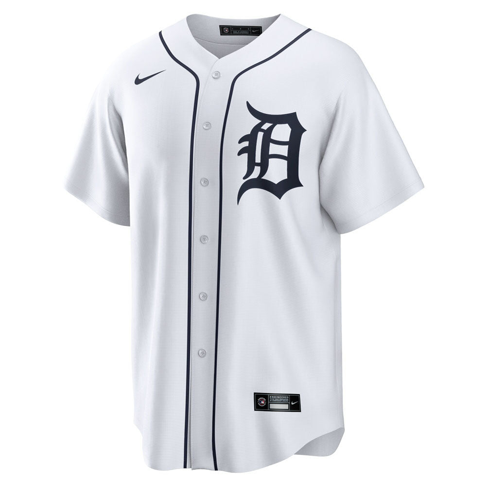 Men's Detroit Tigers Javier Baez Home Player Jersey - White