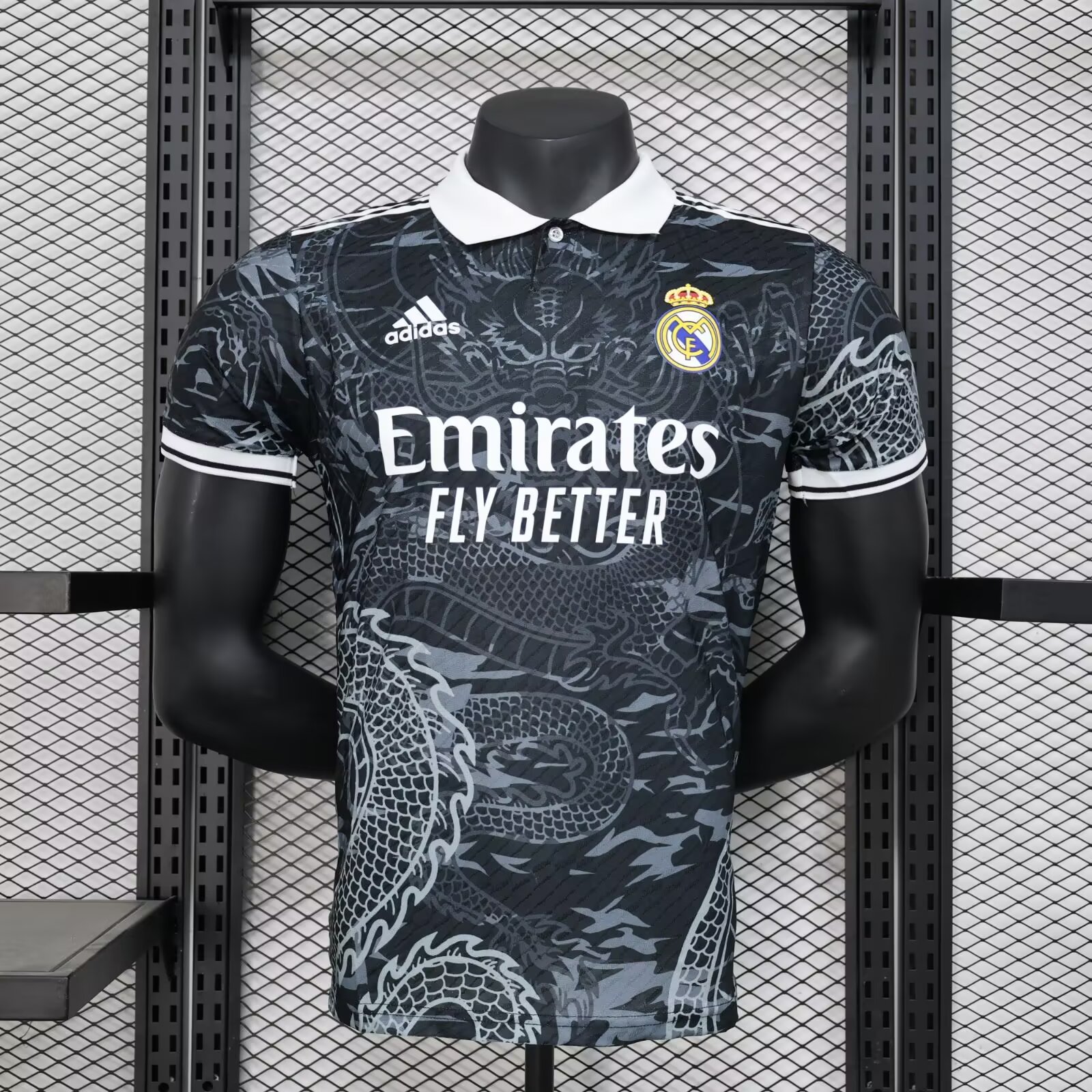 2024/2025 Player Version Real Madrid Chinese Dragon Black Football Shirt 1:1 Thai Quality