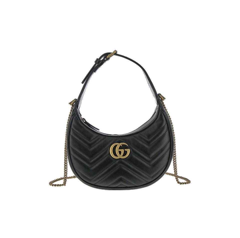 Gucci Marmont Half Moon Shoulder Bag