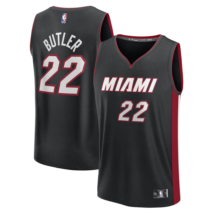 Youth Miami Heat Jimmy Butler Fanatics Black Fast Break Replica  Jersey - Icon Edition