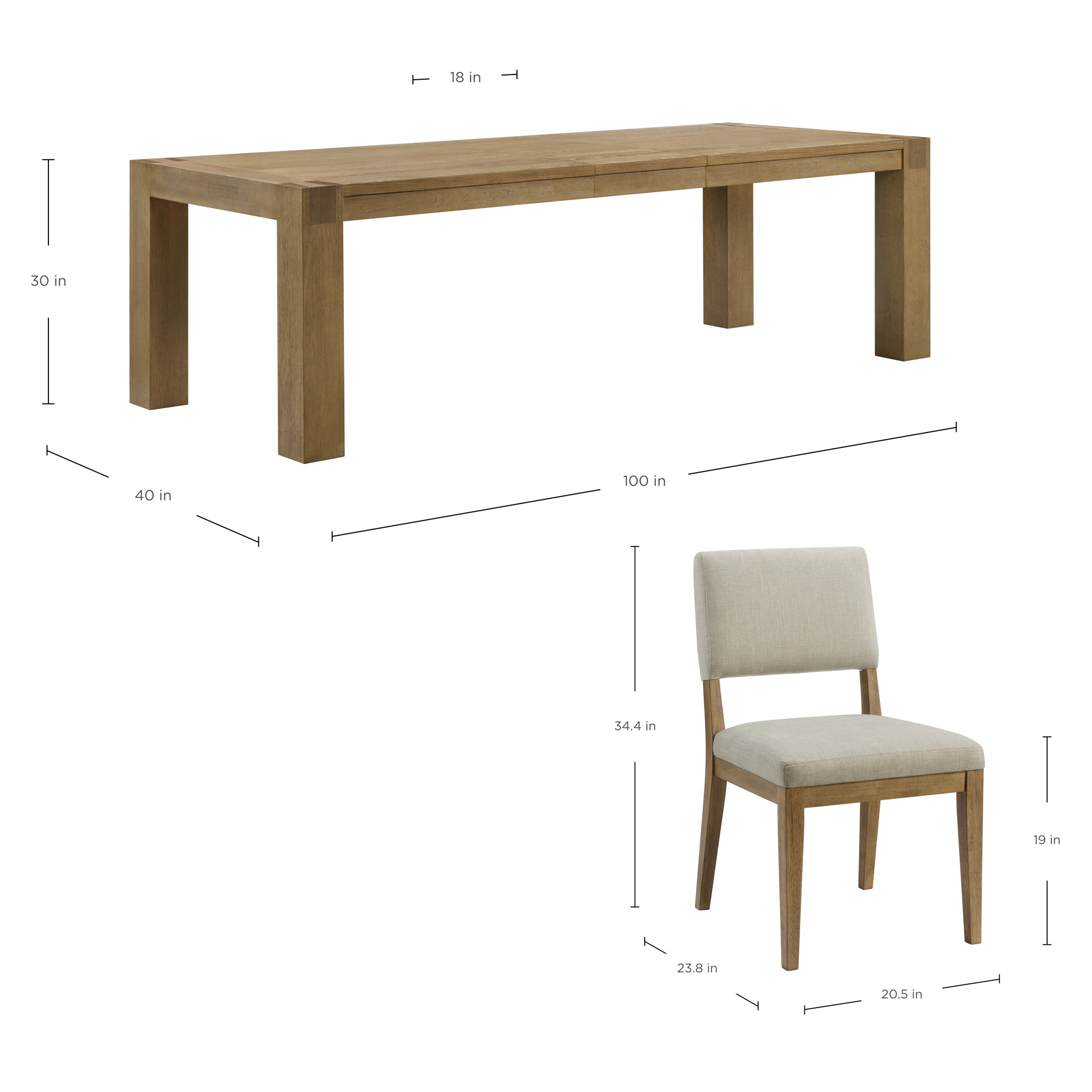 Cowen Dining Table and 6 Chairs