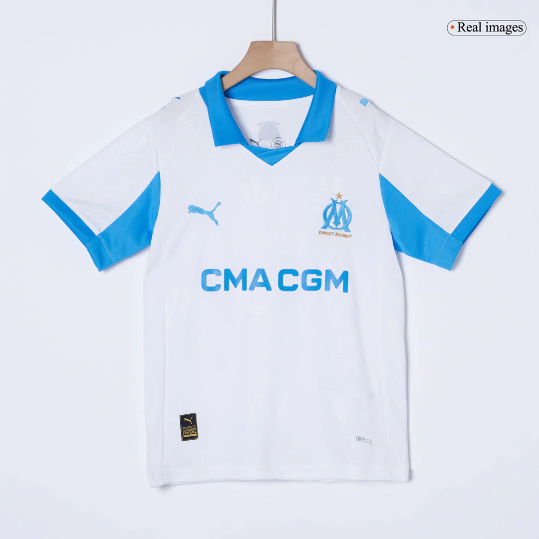 Marseille Kid's Home Kit - Jersey+Shorts 2025/26