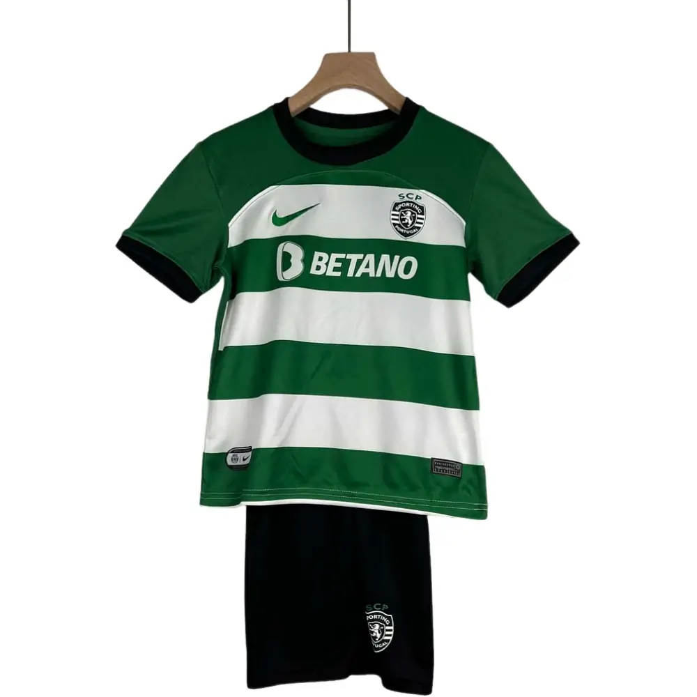 2023/2024 Sporting Lisbon Home Football Shirt 1:1 Thai Quality Kids Size