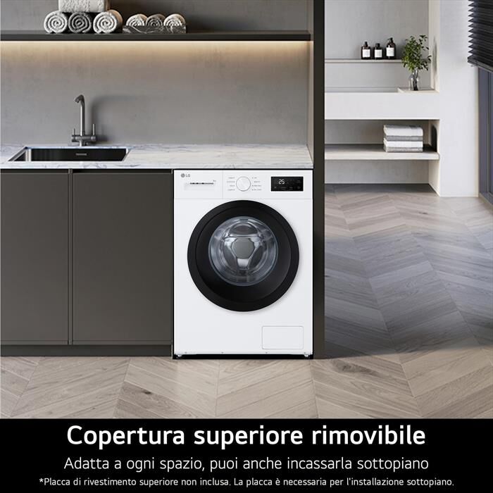 LG - Lavatrice F4NA10S8NWK SERIE A1 8 Kg Classe A-White