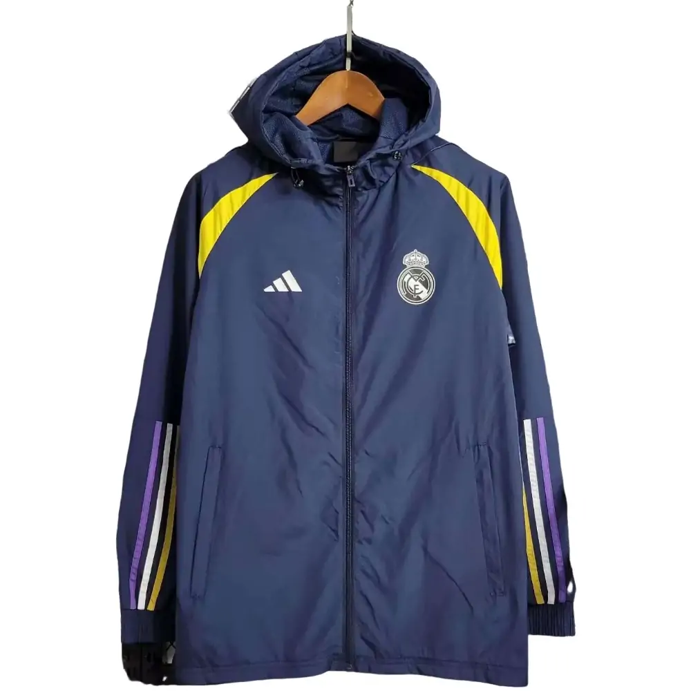 2023 Real Madrid Windbreaker Navy blue Soccer Jersey 1:1 Thai Quality