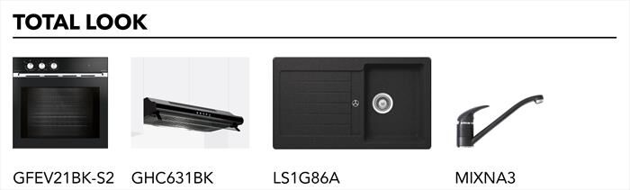 GLEM GAS - Piano cottura a gas GV64BK 4 fuochi 60cm-nero