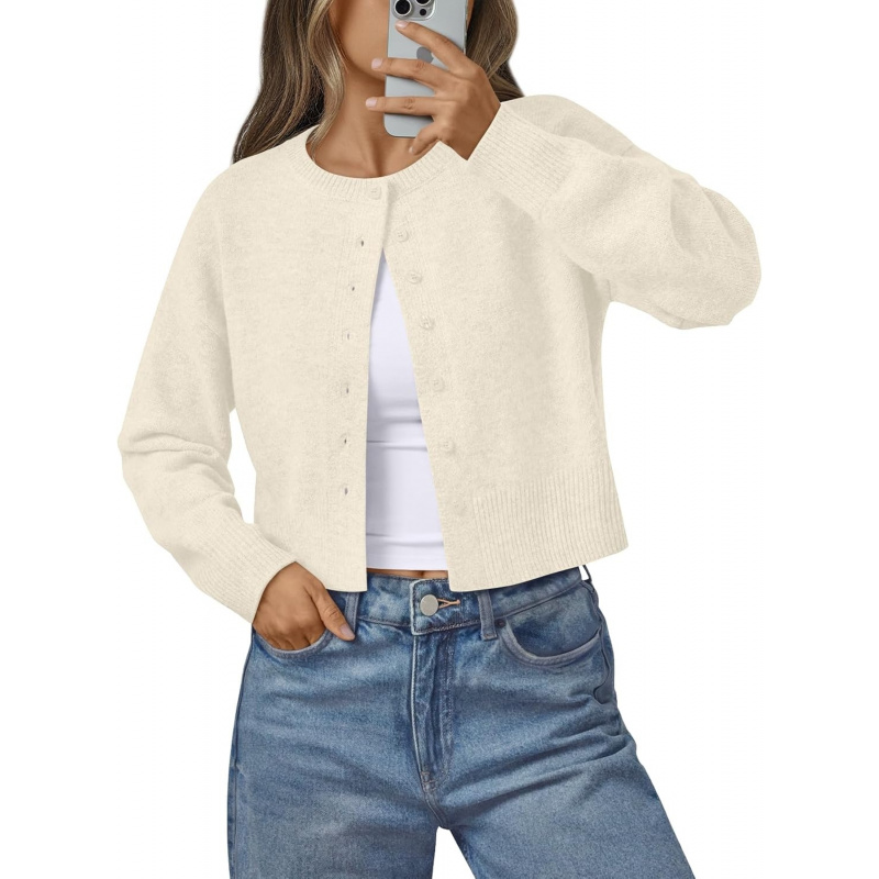 Women's Lightweight Cardigan Cropped Knit Fall Cute Sweaters 2026