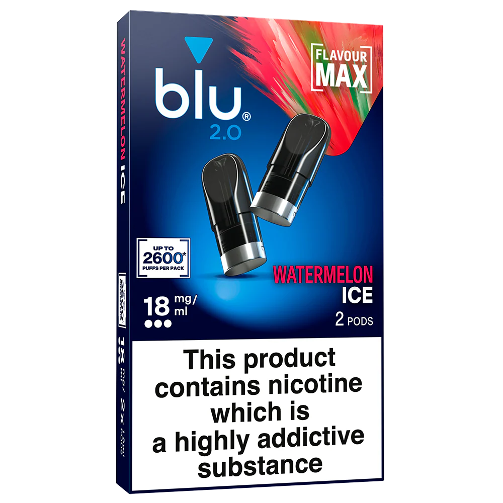 Blu 2.0 Watermelon Ice Vape Pods 18mg/ml 2 Pack