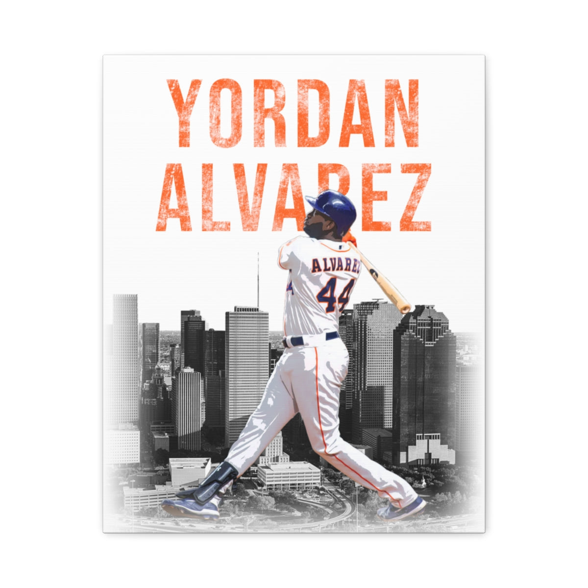 Yordan Alvarez Houston Astros Home Run Swing Premium Wall Art Canvas Wrap