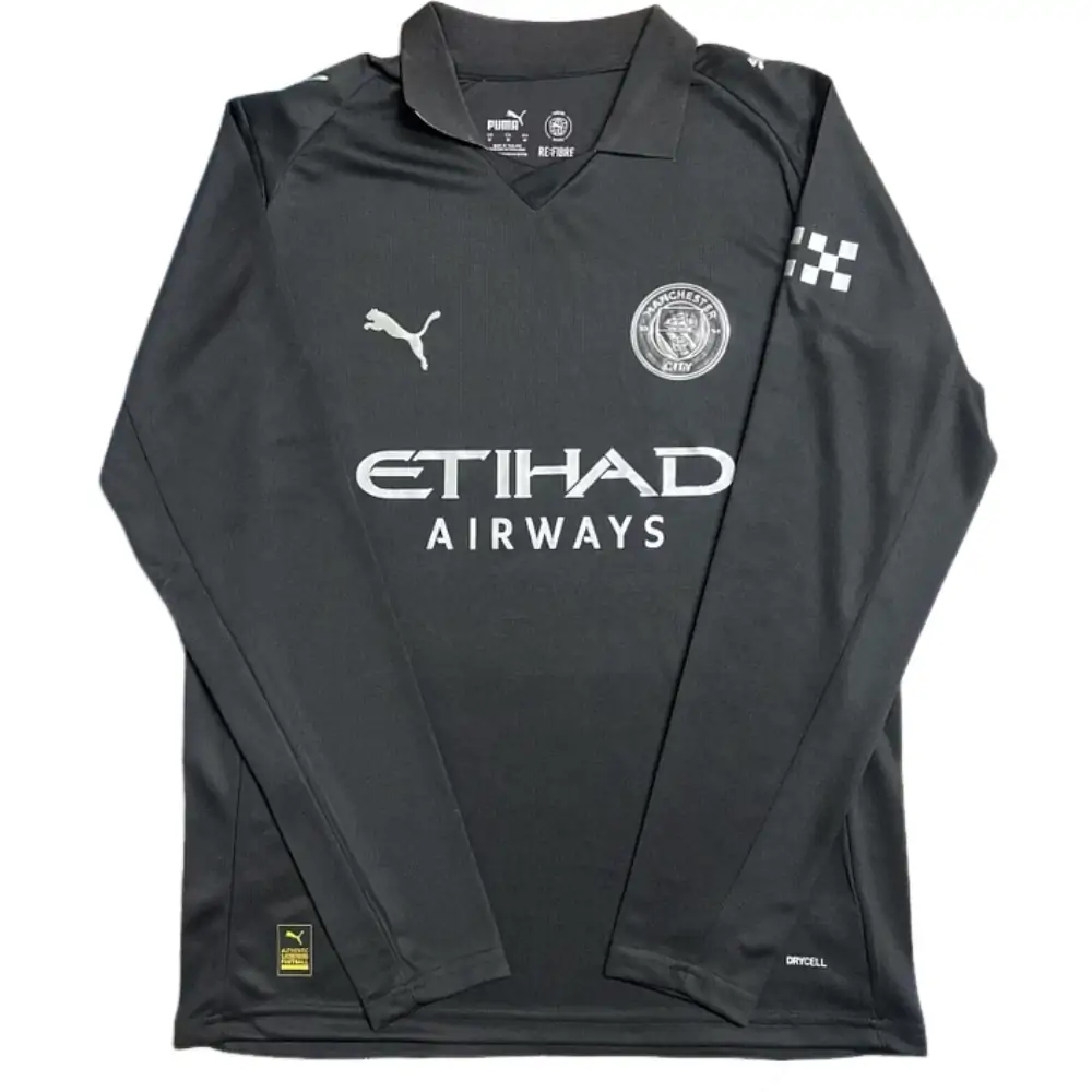 2025-26 Manchester City away long-sleeved jersey, 1:1 Thai version quality - Fans Edition