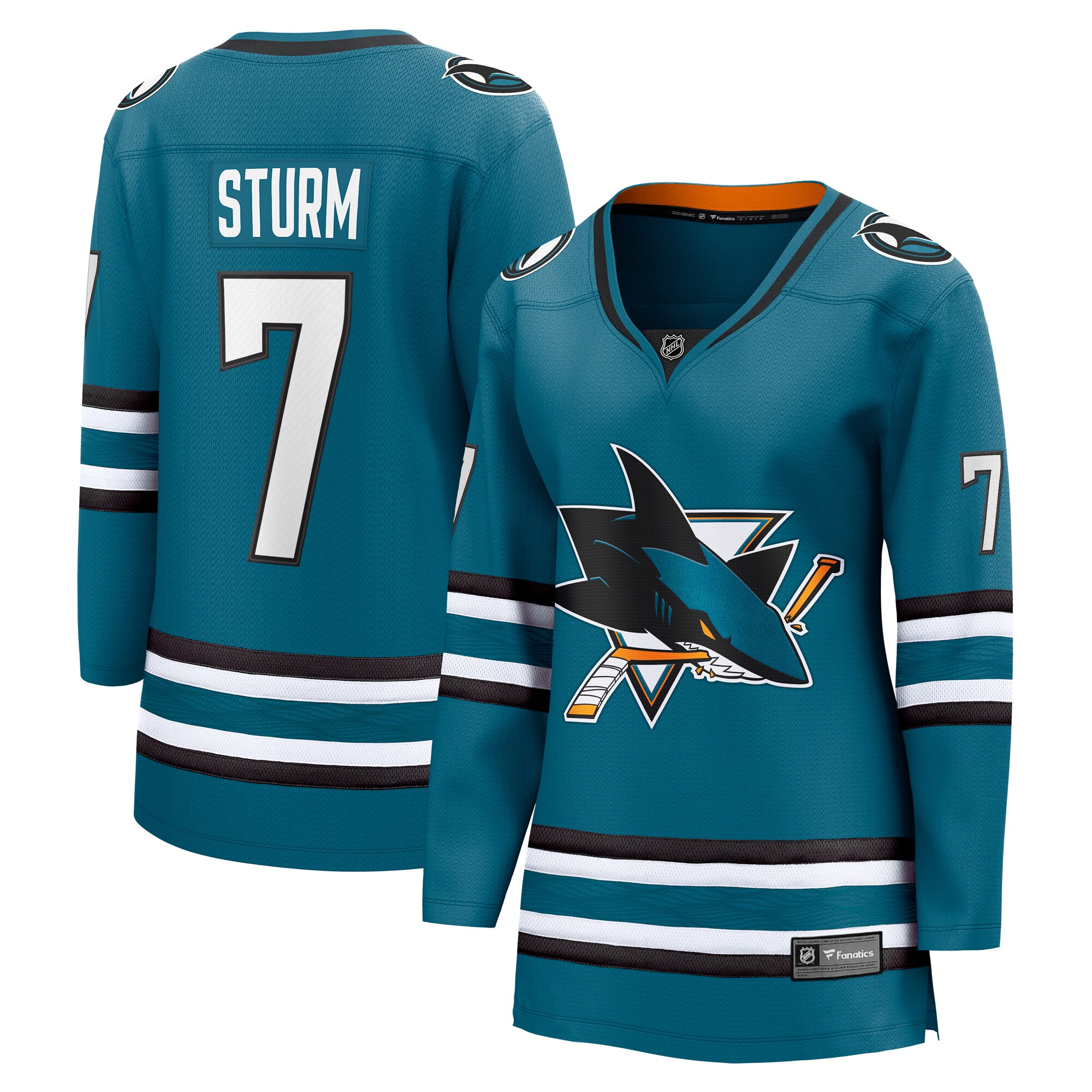 Nico Sturm San Jose Sharks Fanatics Women’s Home Breakaway   Jersey – Teal