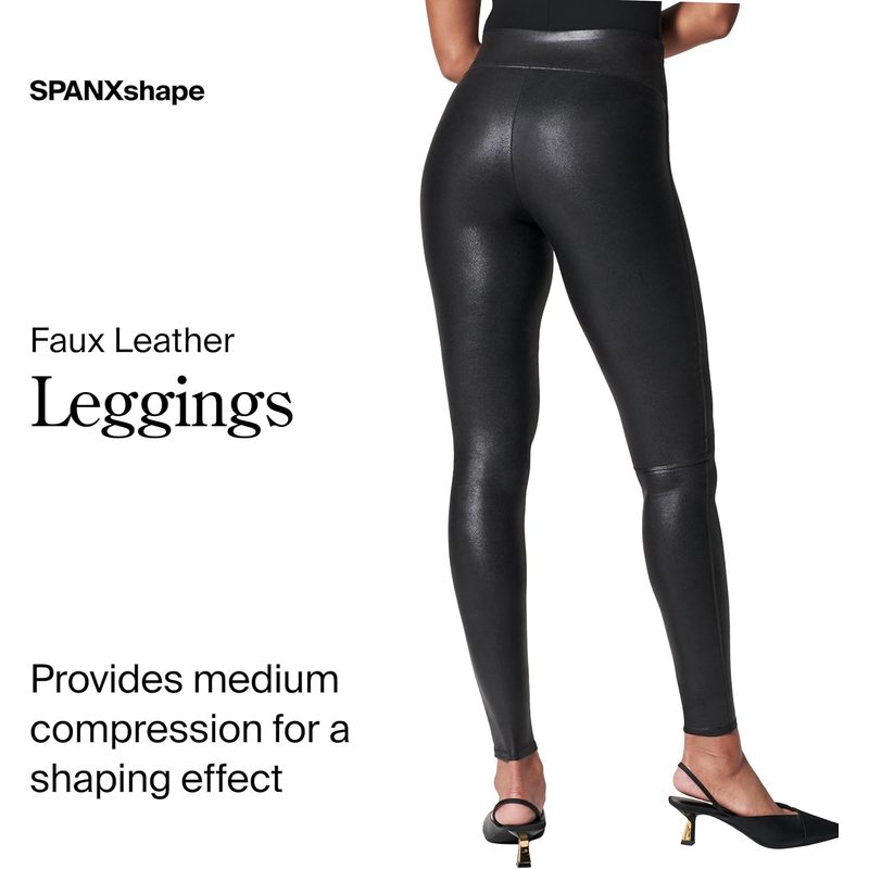 Faux Leather Leggings - Tummy Control Leggings