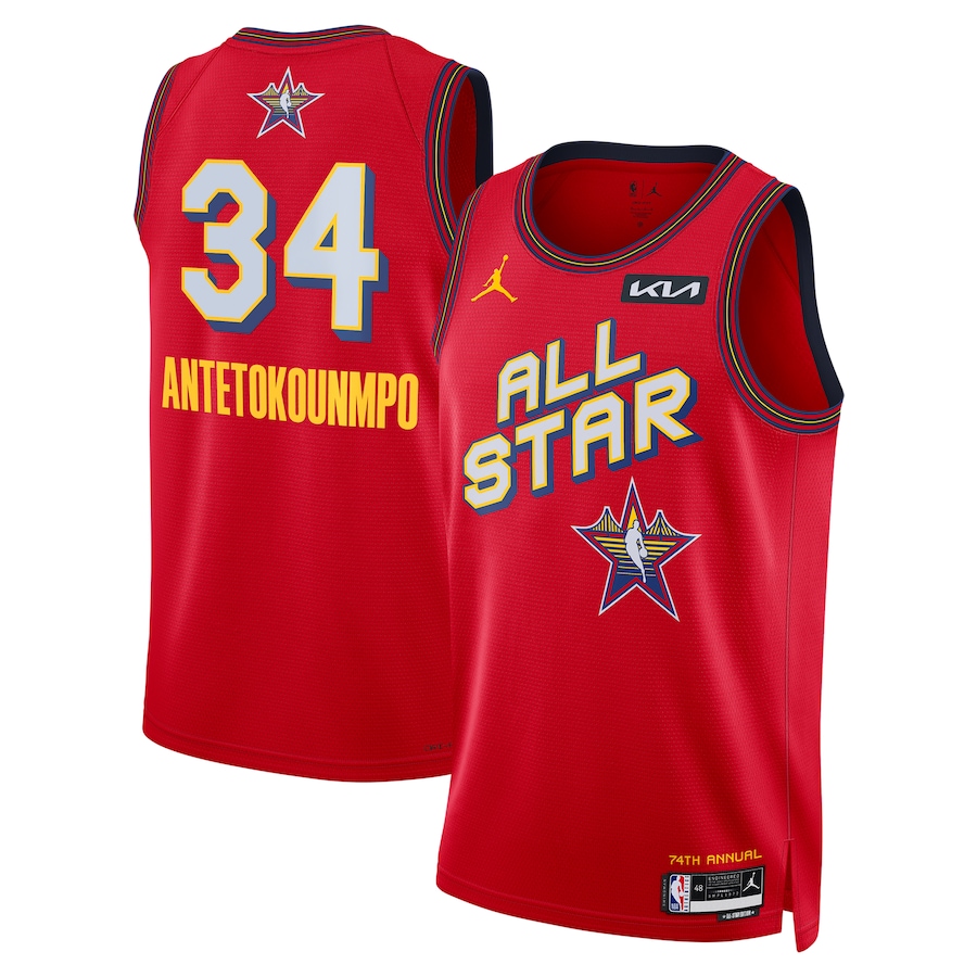 Unisex Giannis Antetokounmpo Brand Red 2025 NBA All-Star Game Swingman Jersey