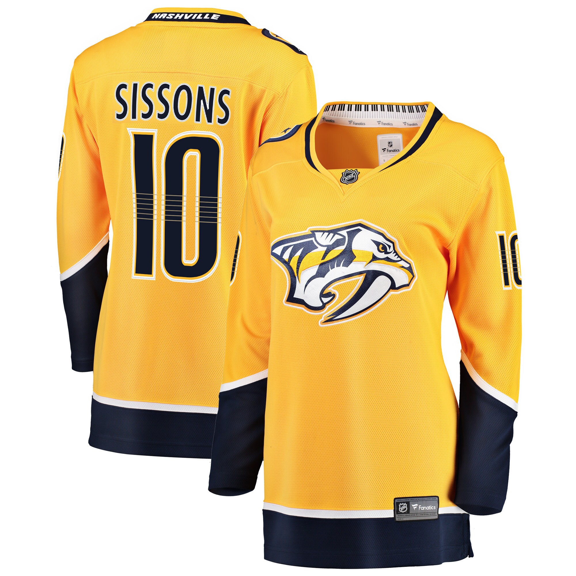 Colton Sissons Nashville Predators Fanatics Women’s Breakaway   Jersey – Gold