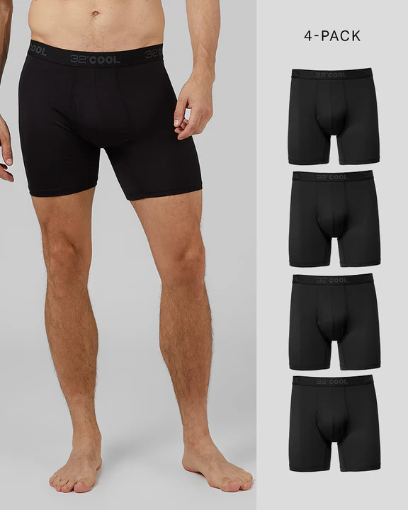 MEN'S 4-PACK ACTIVE MESH BOXER BRIEF
