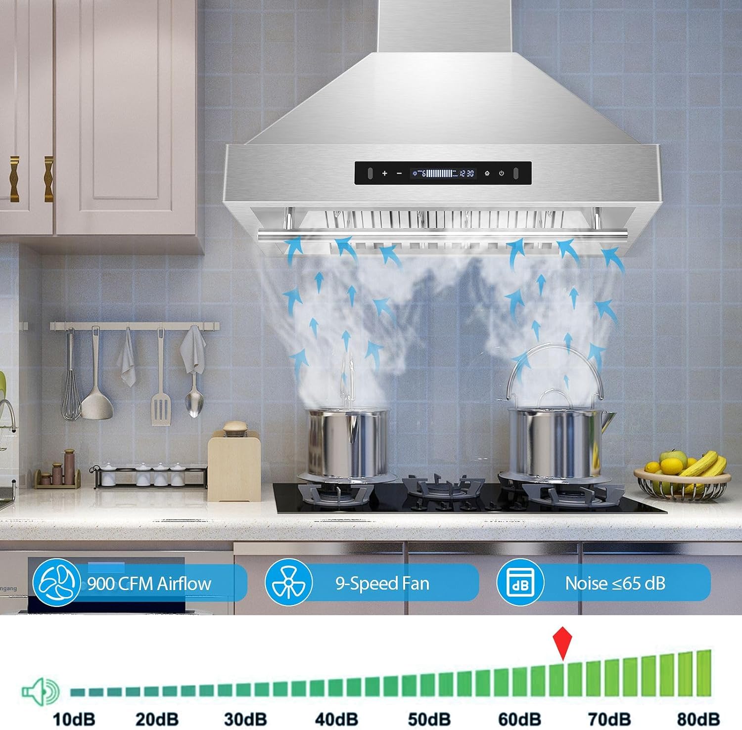 JOEAONZ Wall Mounted Range Hood 30