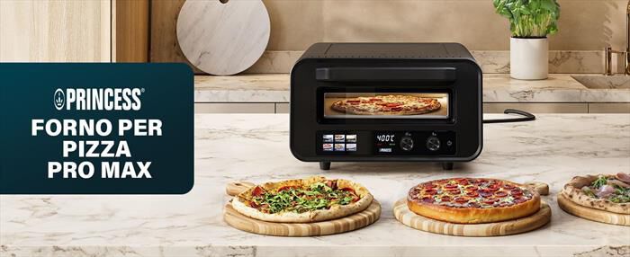 PRINCESS - 112780 - FORNO PER PIZZA PRO MAX-Nero / Metallo