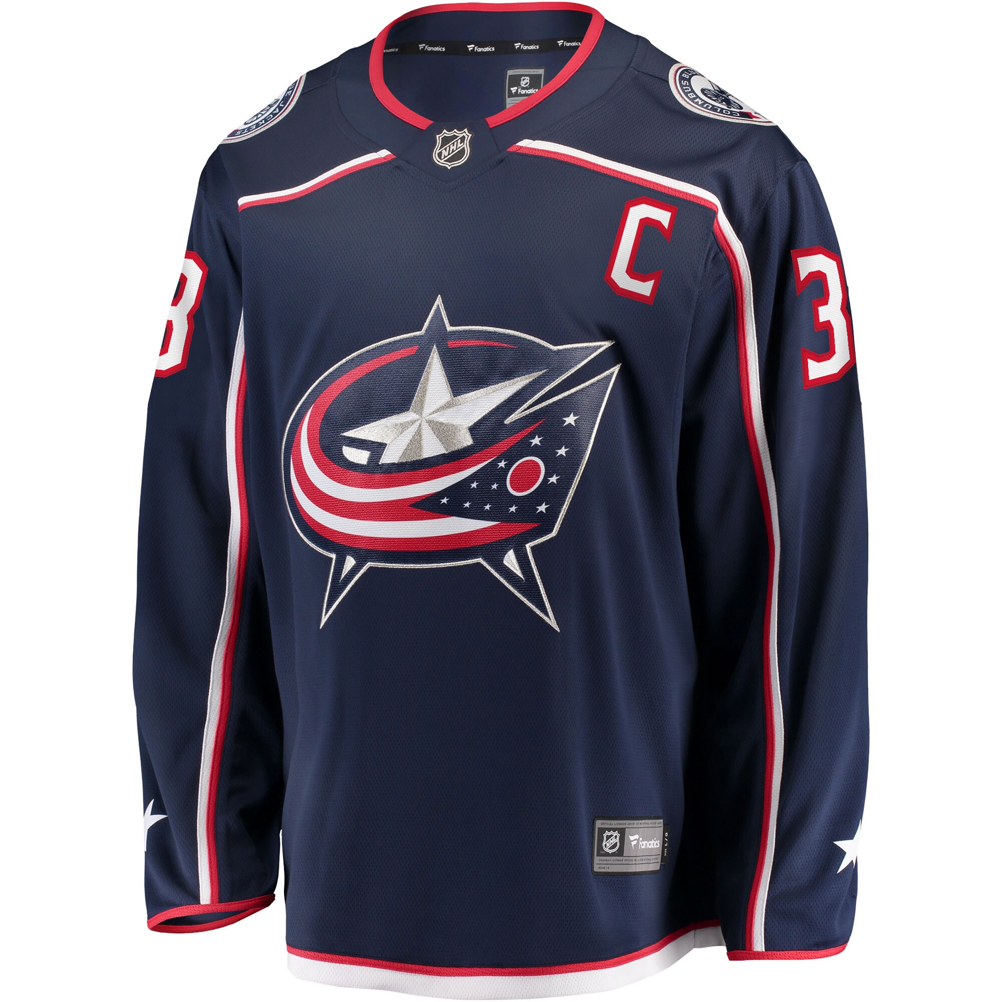 Boone Jenner Columbus Blue Jackets Home Captain Patch Breakaway   Jersey – Navy