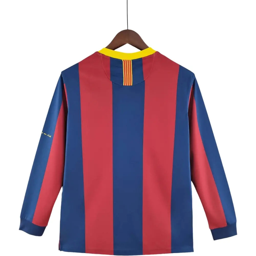 2010/2011 Retro Long Sleeve Barcelona Home Football Shirt 1:1 Thai Quality