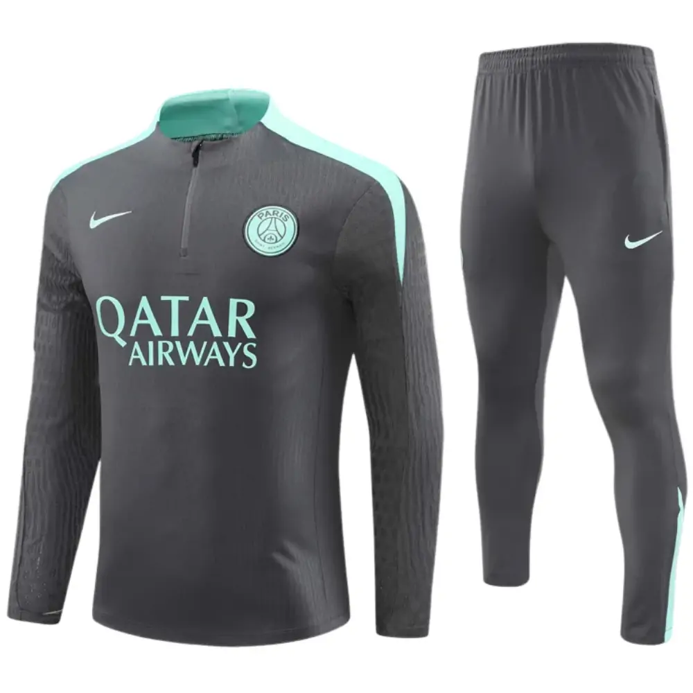 2024-25 New Season Paris Dark Grey with Light Blue Children's Training Jersey