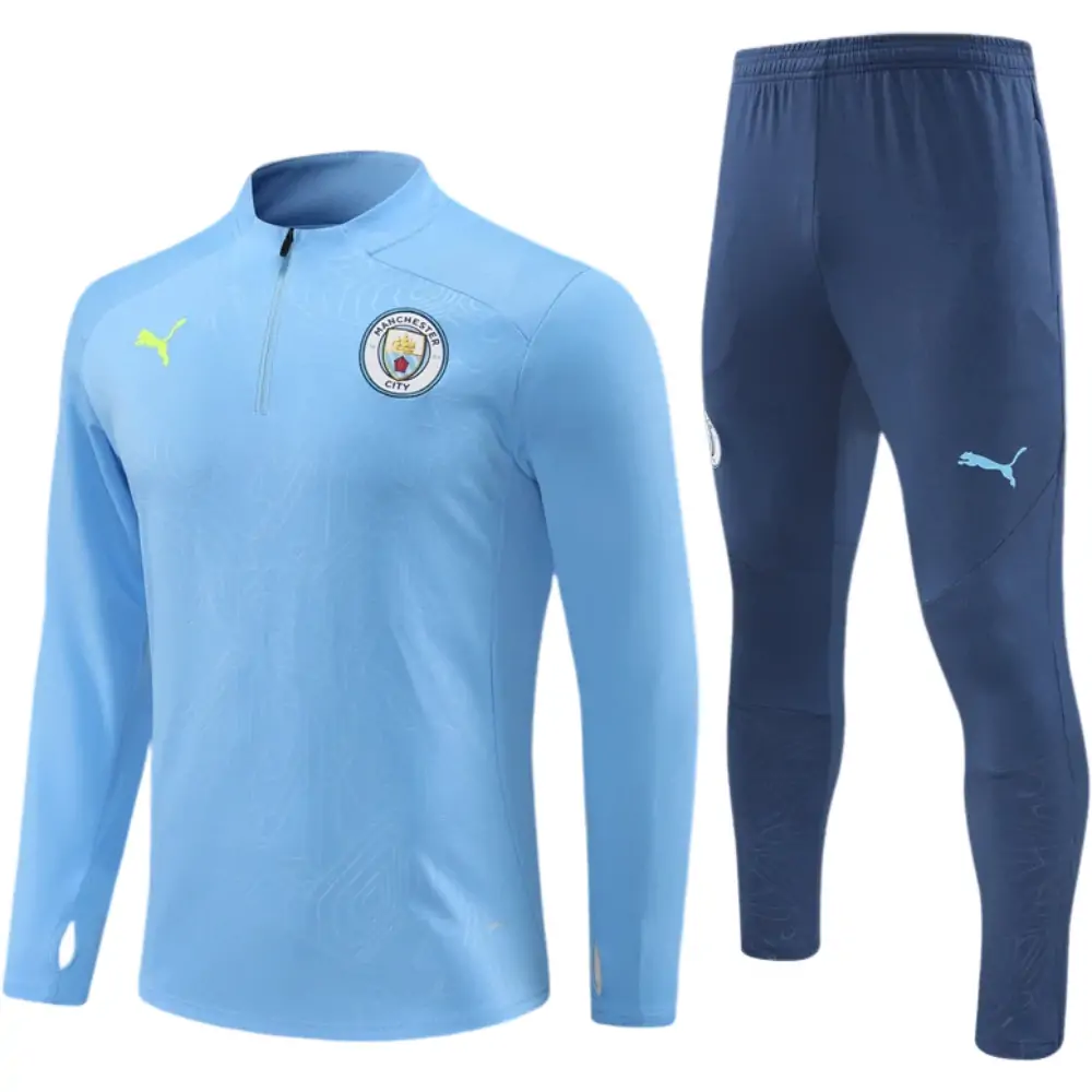 2024-25 New Season Manchester City Light Blue [Stamped] Children's Training Suit