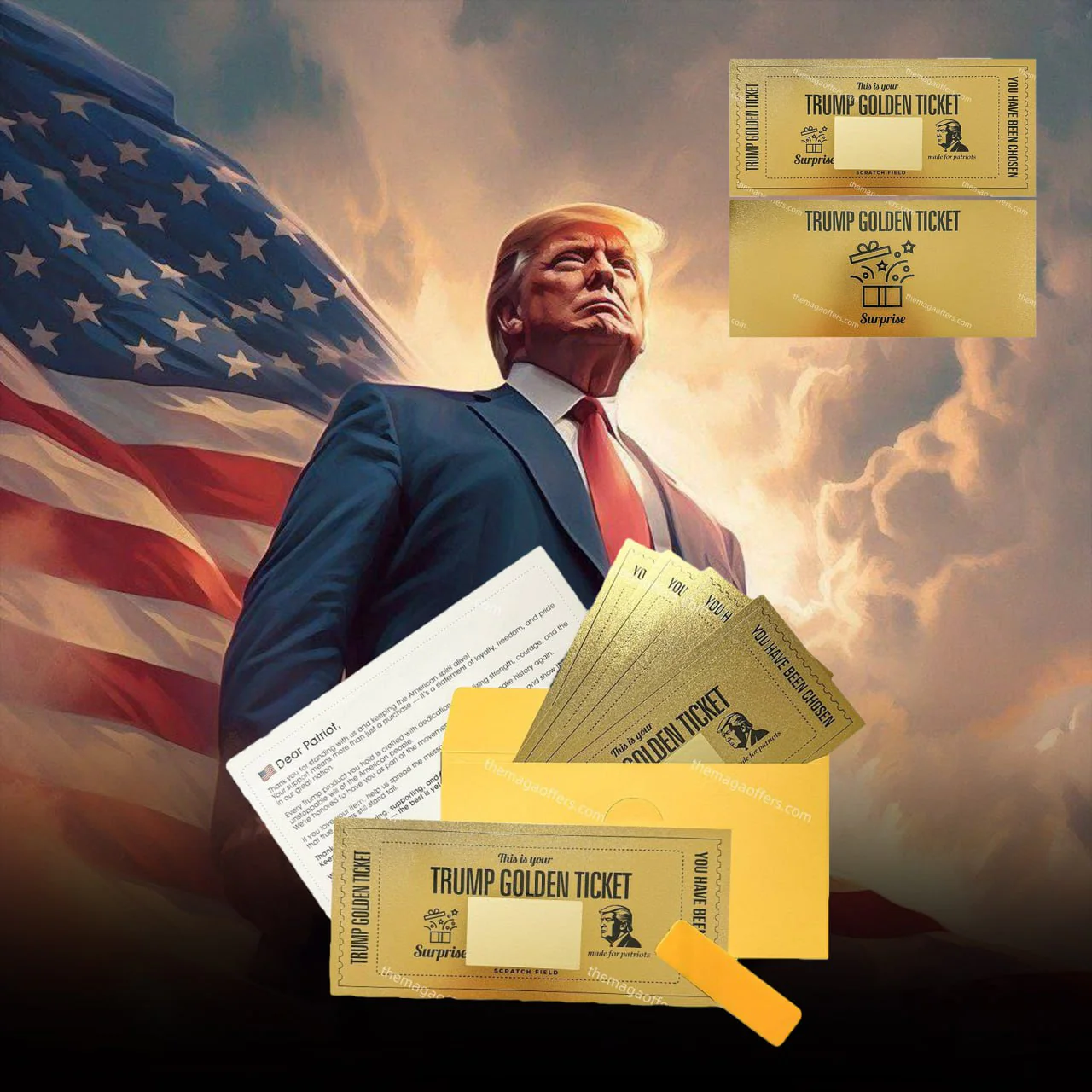 Trump Gold Scratch Tickets