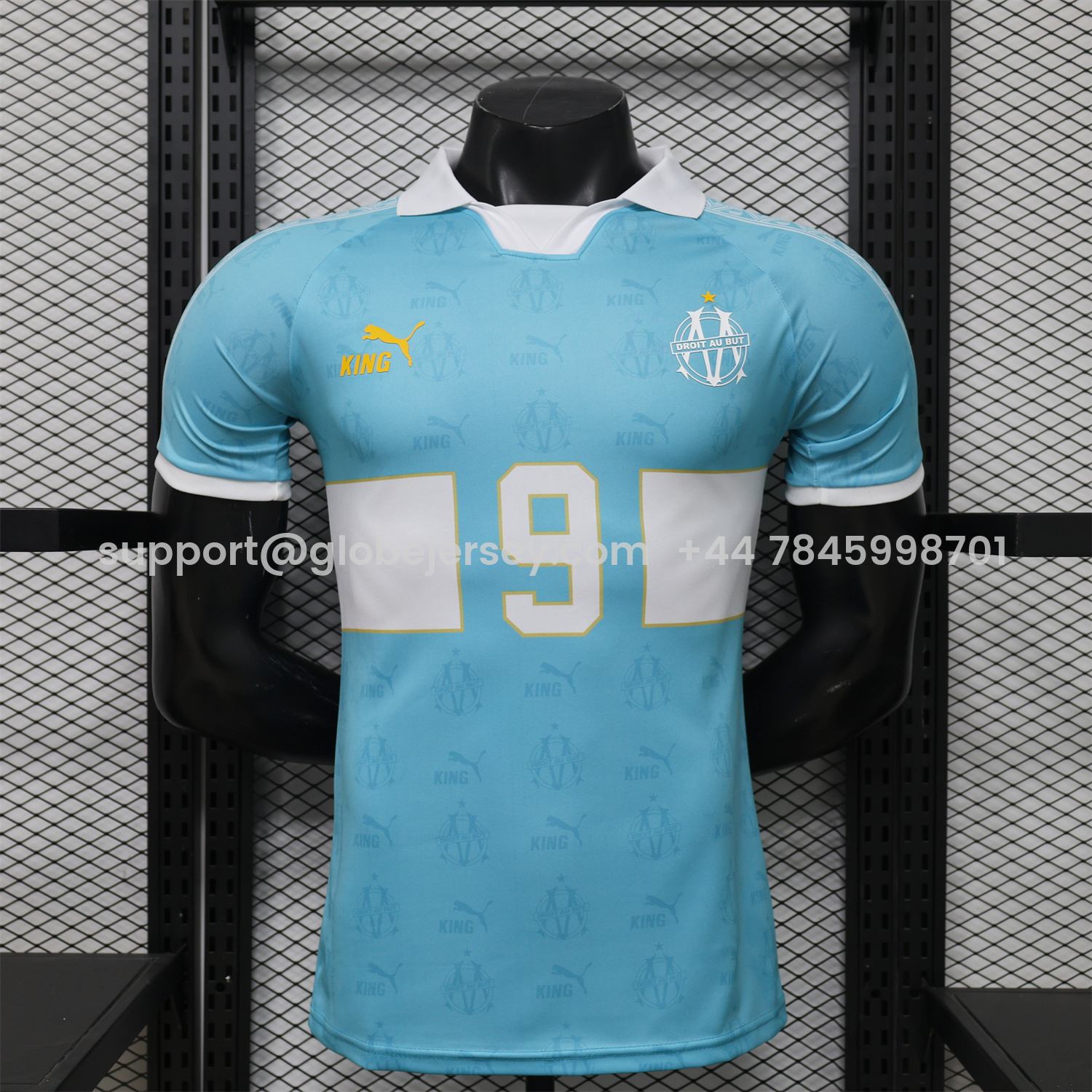 Marseille 25-26 Retro Style Blue Jersey -Player Version