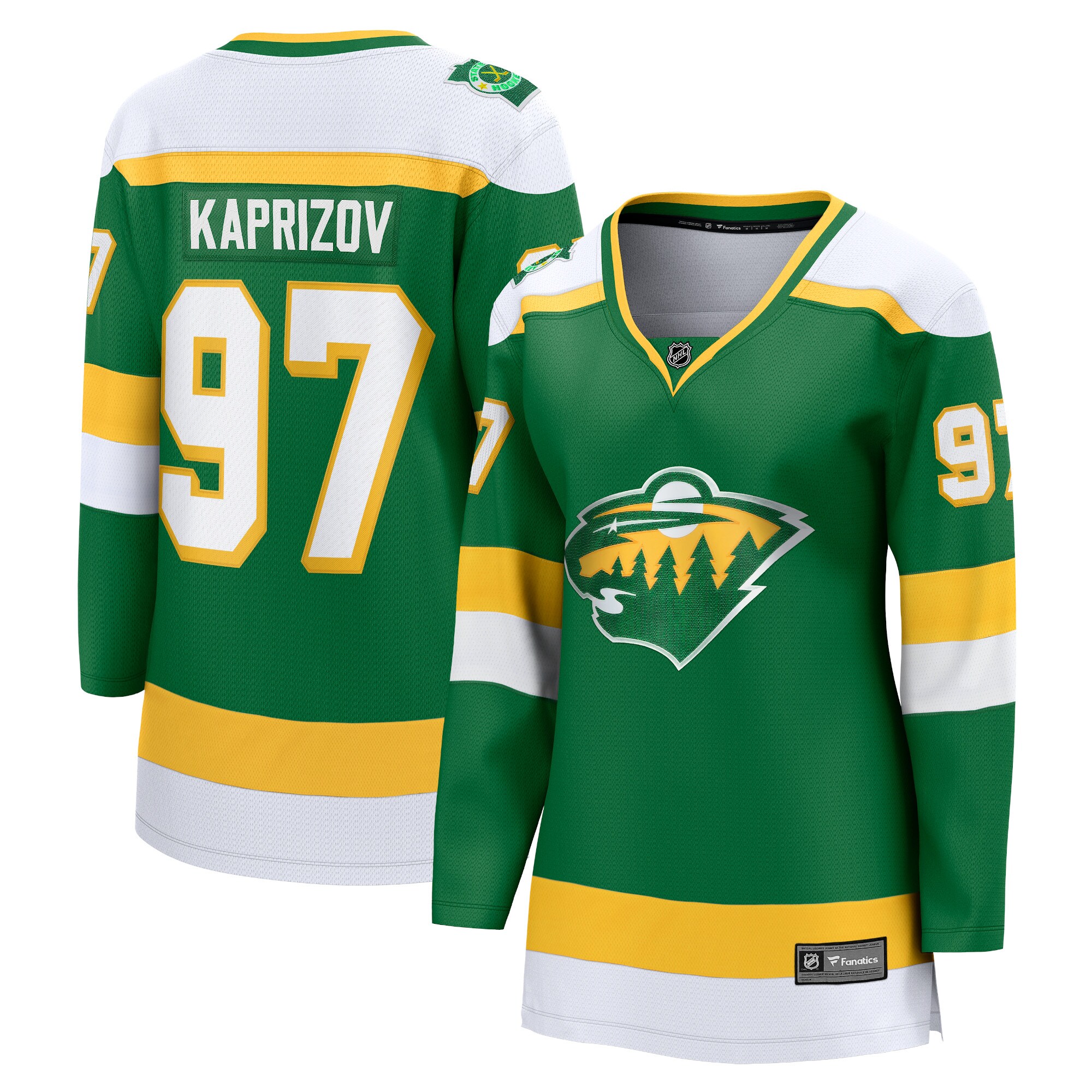 Kirill Kaprizov Minnesota Wild Fanatics Women’s Alternate Premier Breakaway   JerseyÂ â€“ Green
