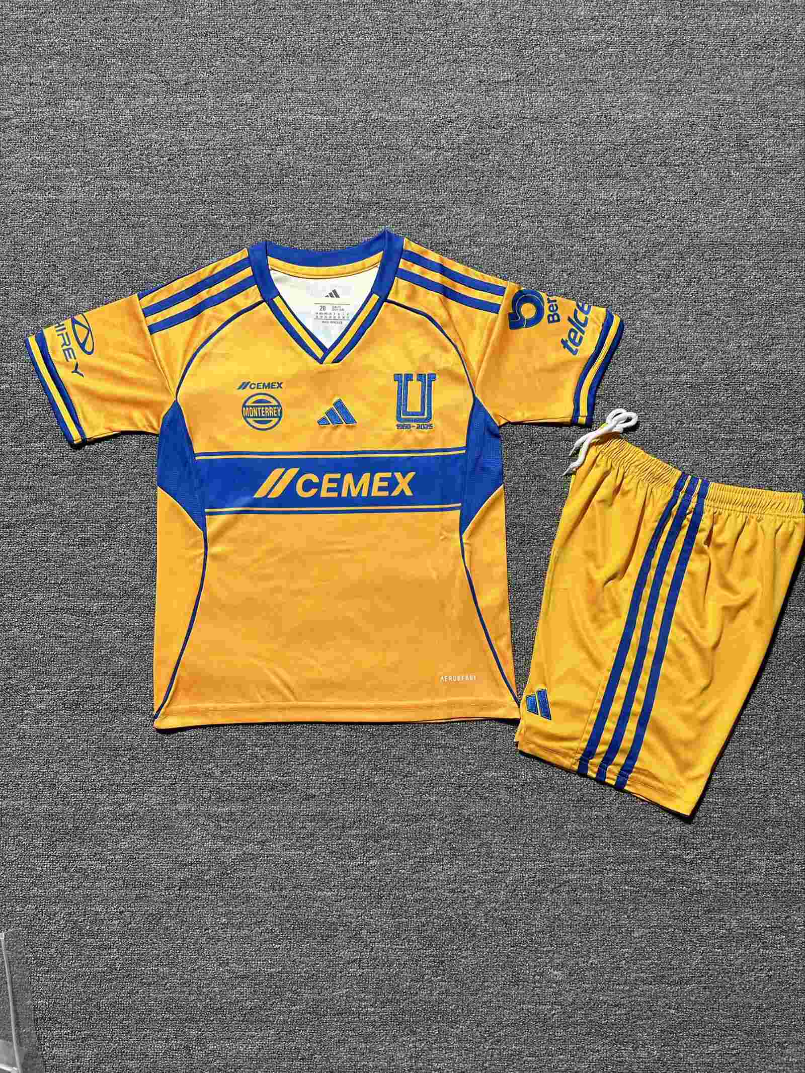 2025/2026 Kids Size Tigres Home Football Shirt 1:1 Thai Quality