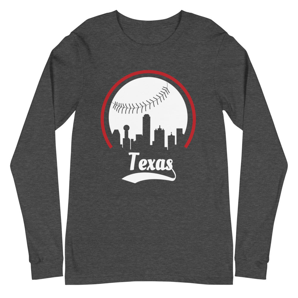 Unisex Texas Rangers Baseball Long Sleeve Tee Shirt