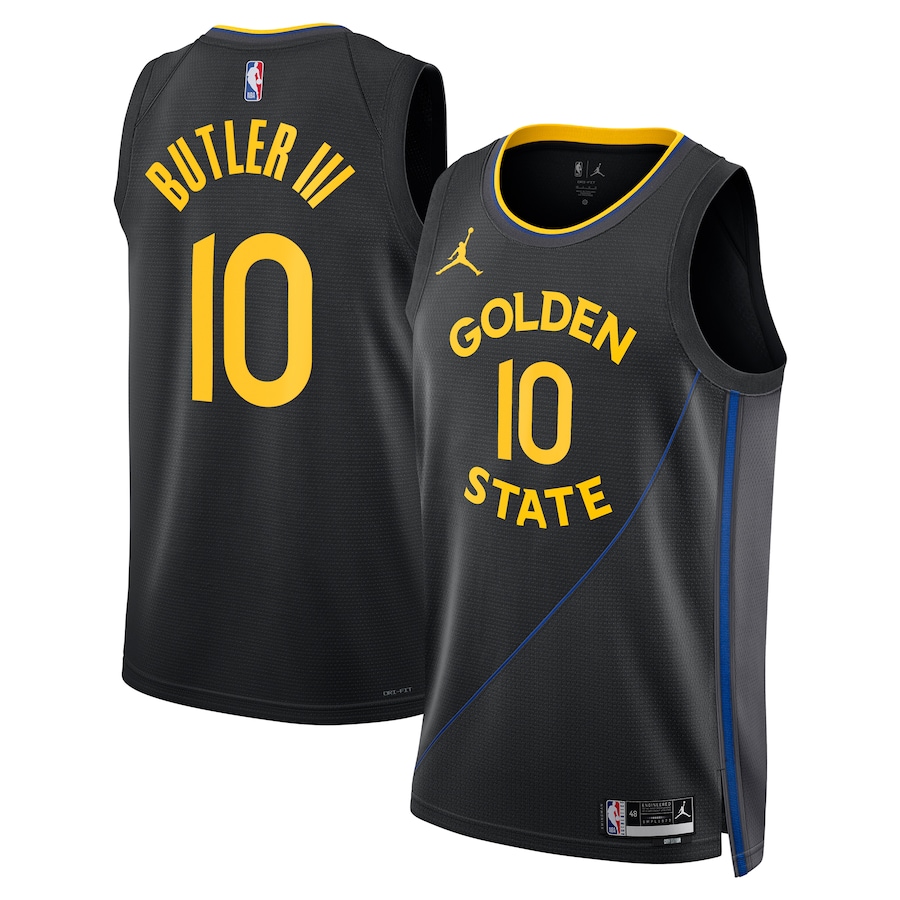 Unisex Golden State Warriors Jimmy Butler Jordan Brand Black Swingman Jersey - Statement Edition